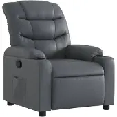 vidaXL Fauteuil relax gris similicuir