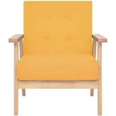 The Living Store Fauteuil jaune tissu