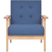 The Living Store fauteuil bleu tissu