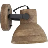 Light & Living Applique murale - marron - Ilanio - bois - spot en saillie - E27 - 3121284 -