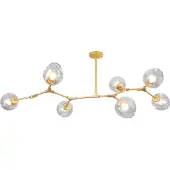 Toolight Lampe Suspendue APP507-7C Gold
