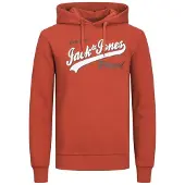 Jack & Jones Logo 2 Col Plus Size Hoodie Orange 2XL Homme