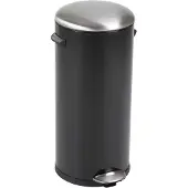 EKO - Belle Deluxe Poubelle à pédale 30 litres - Steel Plastic - noir brillant,mat s/s