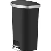 EKO - Hana Poubelle à pédale semi-circulaire 55 litres - Plastic - Noir