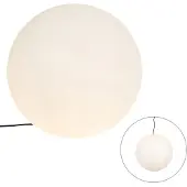 QAZQA Lampe d'extérieur moderne blanche 56 cm IP65 - Nura