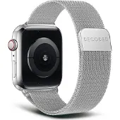 Decoded Bracelet de traction milanais 42/44/45mm Titane (22 mm, 44 mm, 45 mm, 46 mm, 49 mm, Acier inoxydable, Acier inoxydable), Sangles de montre, Blanc, Argent