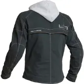 Lindstrands Veste textile moto Bjurs, noir/gris clair, 52