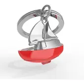 Metalmorphose Hommes, Porte-clés, 3D-Segelboot-Schlüsselanhänger, Argent