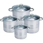 Royalty Line GiftyCity Batterie de cuisine en acier inoxydable ROYALTY, 8 pièces