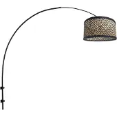 Steinhauer Applique murale Sparkled Light noir avec bambou