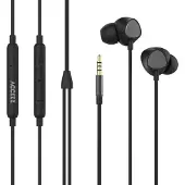 Accezz SH00066920, Câble, Appels/musique, Écouteurs avec micro, Noir