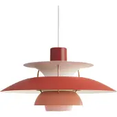 Louis Poulsen Suspension , PH 5 300, dimmable, Rouge, Salon / séjour, Métal, Design