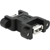 DeLOCK Adaptateur USB 2.0, A femelle - A femelle, avec connecteur à visser