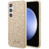 GUESS Coque Glitter Flakes pour Samsung Galaxy S24 - Doré