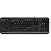 Nedis , Clavier filaire USB-A QWERTY US 104 touches, noir