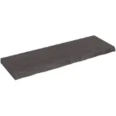 vidaXL Dessus de table marron foncé bois chêne massif traité