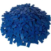 LEGO 500 pièces plaques de construction, 2x4, bleu