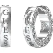 GUESS Fashion anneaux en acier avec cristaux Circle Lights JUBE03160JWRHT/U, (Acier inoxydable)