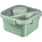 Curver Boîte de Conservation - - 249947 - Lunch Box Carrée - 1,1L - Écologique - Couverts Recyclés