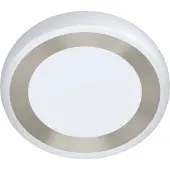 Eglo LED Plafonnier Ruidera blanc argent Ø 48 cm