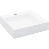 vidaXL Lavabo 50 x 50 x 12,3 cm fonte minérale/fonte de marbre blanc