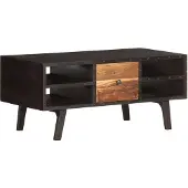 vidaXL Table basse 100x50x45 cm Vieux bois massif