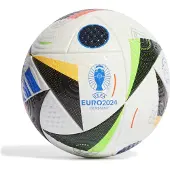 Adidas Ballon de football unisexe Fussballliebe Euro 2024 FIFA Quality Pro Ball IQ3682 Blanc/Noir/Bleu phosphorescent 5