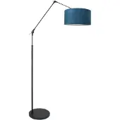 Steinhauer Lampadaire noir Prestige Chic avec capuche bleue