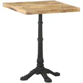 vidaXL Table de bistrot 60x60x77 cm Bois de manguier rugueux