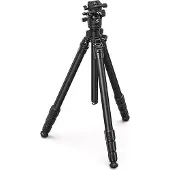 Leofoto Carbon Stativ LG-324C mit 40mm Kugelkopf (Set) (Carbone, Métal), Trépied, Noir