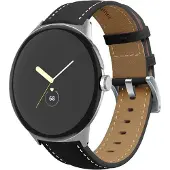 Cover-Discount Google Pixel Watch - bracelet en cuir noir (Similicuir), Sangles de montre, Noir