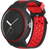 Cover-Discount Google Pixel Watch - Bracelet sport troué rouge (Silicone), Sangles de montre, Rouge