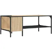 vidaXL Table basse avec étagère Chêne Sonoma 100x51x40 cm Bois composite