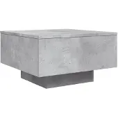 vidaXL Table basse gris béton 55x55x31 cm Bois composite