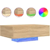 vidaXL Table basse avec lampes LED Chêne Sonoma 85x55x31 cm