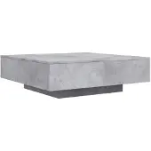 vidaXL Table basse gris béton 100x100x31 cm Bois composite