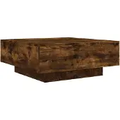 vidaXL Table basse chêne fumé 80x80x31 cm bois composite
