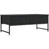 vidaXL Table basse noire 101x49x39,5 cm Bois composite