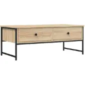 vidaXL Table basse en chêne soona 101x49x39,5 cm Matériau dérivé du bois