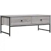 vidaXL Table basse Gris Sonoma 101x49x39,5 cm Bois composite