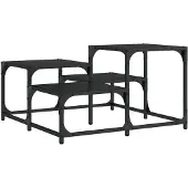 vidaXL Table basse noire 68x68x40 cm Bois composite
