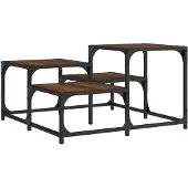 vidaXL Table basse marron imitation chêne 68x68x40 cm Bois composite