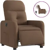 vidaXL Fauteuil relax électrique marron Tissu