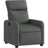 vidaXL Fauteuil relax gris foncé Tissu