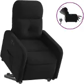 vidaXL Fauteuil relax releveur électrique noir tissu