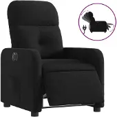 vidaXL Fauteuil relax électrique noir tissu