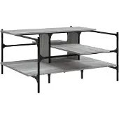vidaXL Table basse Gris Sonoma 100x100x48,5 cm Bois composite