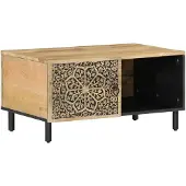 vidaXL Table basse 80x50x40 cm bois de manguier massif