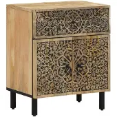 vidaXL Table de chevet 50x33x60 cm bois de manguier massif