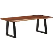 vidaXL Table basse brun miel 110x55x40 cm bois massif acacia